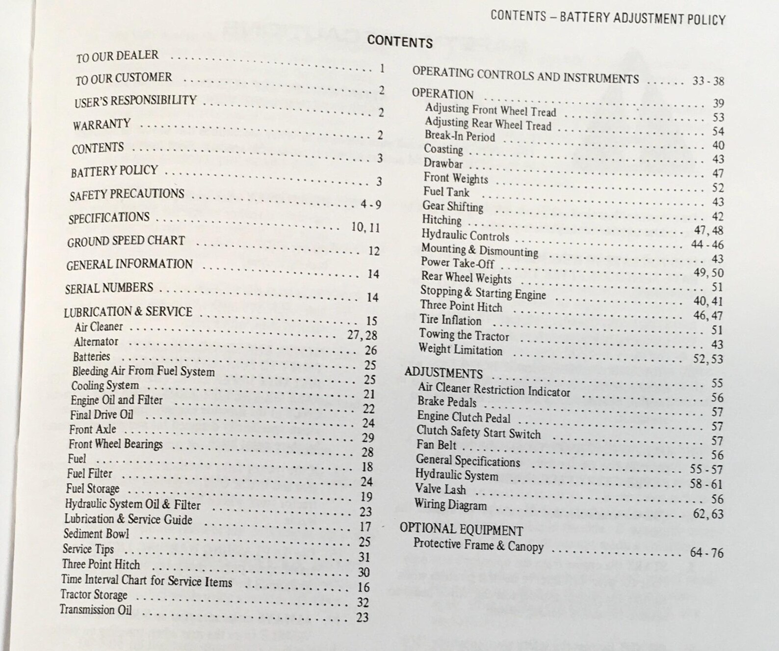 Allis Chalmers 185 Operators Owners Manual Diesel Tractor Maintenance ...