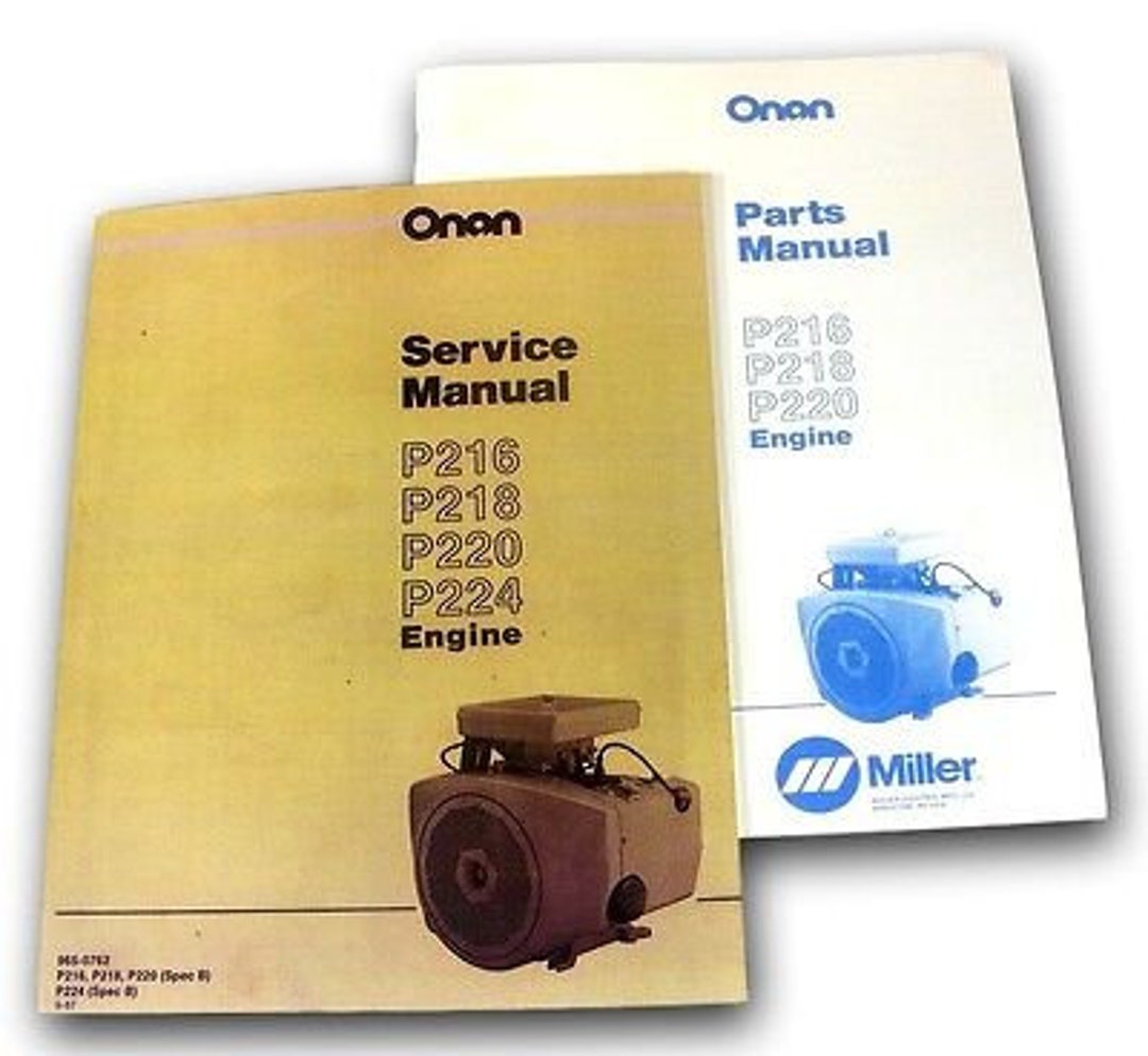 Lot Onan P216 P218 P220 Engine Service Parts Repair Manual Overhaul