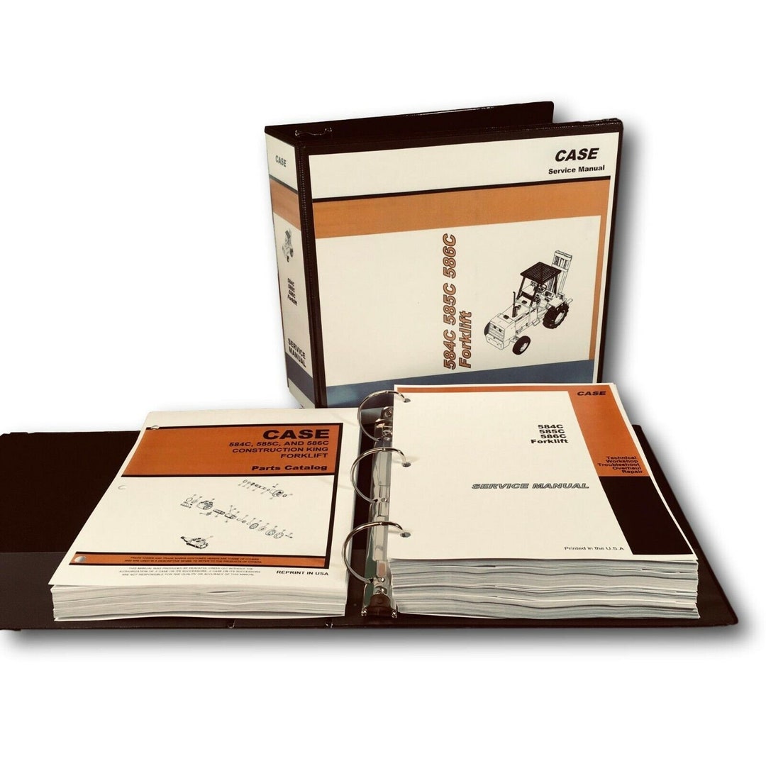 Case 584C 585C 586C Forklift Service Manual Parts Catalog Overhaul ...