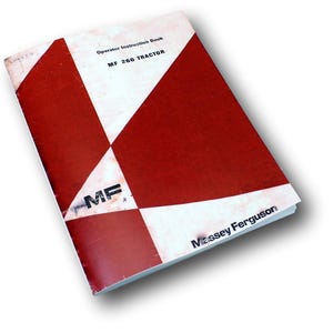 Massey Ferguson Mf 260 Tractor Owners Operators Manual Maintenance Operations