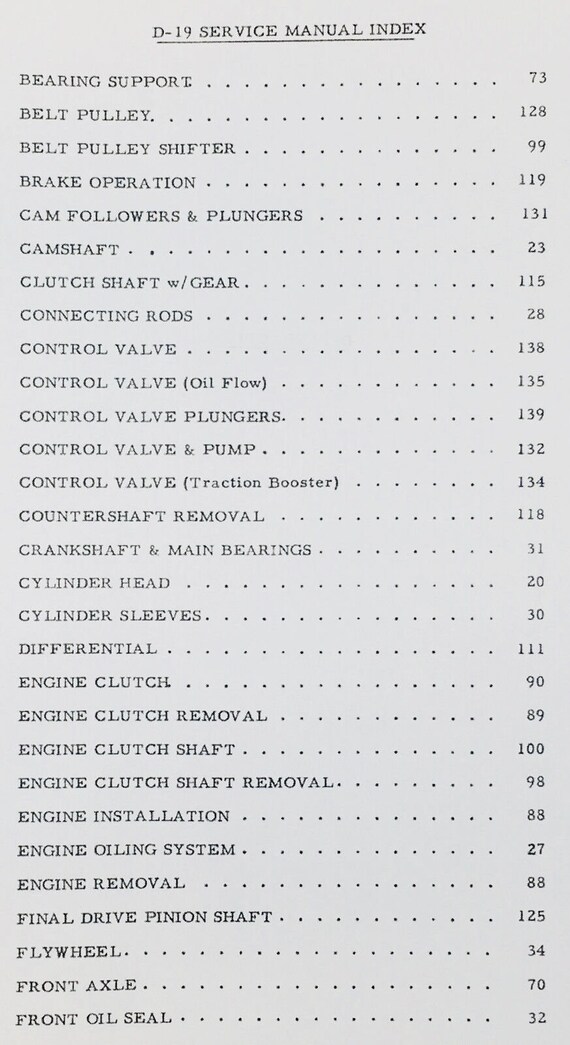 I&T ALLIS CHALMERS D-10 D-12 Trattore Manuale Di - Foto 8