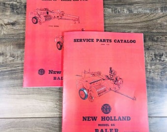 New Holland 66 Baler Manuale di servizio Catalogo ricambi Operatori Set Proprietari Libro NH