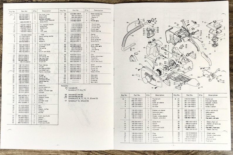 Chain Saw Exploded View Echo Chainsaw Cs-650evl Parts Catalog Manual Chain Saw Illustrations ...