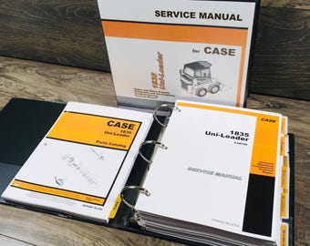 Set Case 1835 Uni-Loader Skid Steer Service Parts Catalog Manual Shop In Binder