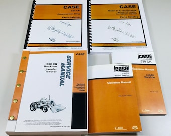 Case 530Ck Tractor Loader Backhoe Service Parts Operators Manual Catalog Oh Set