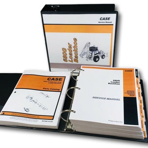 Case 680G Loader Backhoe Tractor Service Manual Parts Catalog Shop Overhaul Set