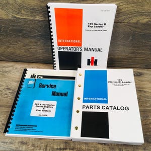 International 175B Crawler Loader Tractor Service Parts Operators Manual Set 175 SN 9601-