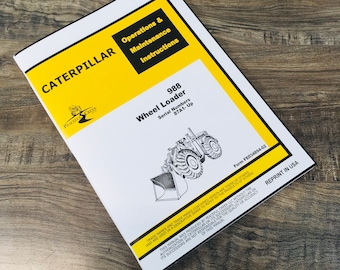 Caterpillar 988 Wheel Loader Operators Manual Owners Book Maintenance Sn 87A1-Up