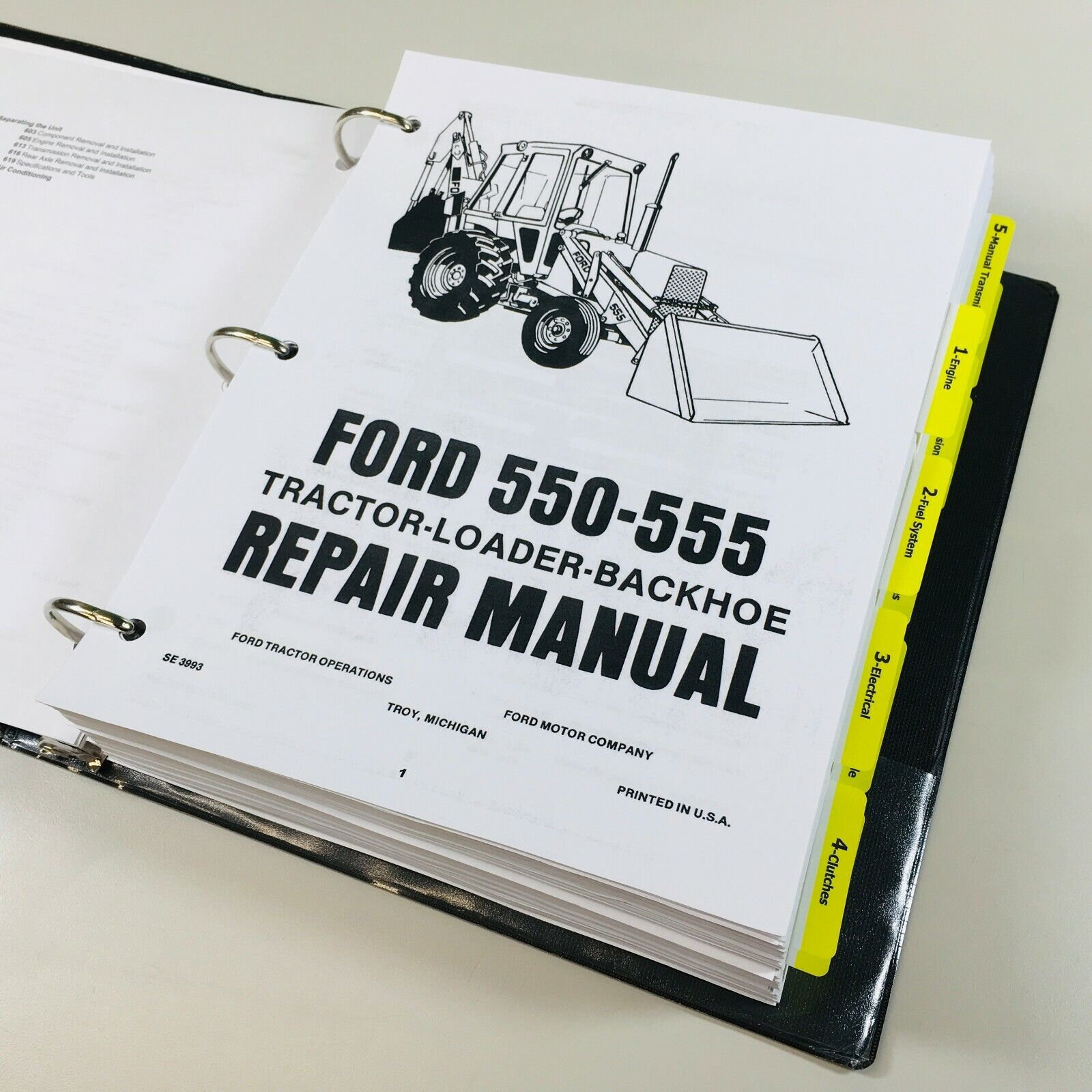 Ford 555 550 Tractor Loader Backhoe Service Parts Manual Repair