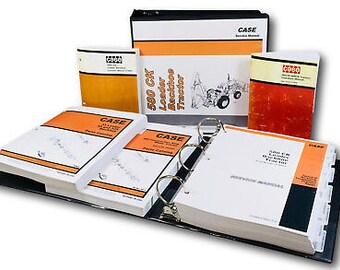 Case 580Ck Tractor Loader Backhoe Service Parts Operators Manual Master Shop Set