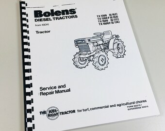 Bolens Tx1300 Tx1300F Tx1500 Tx1500F Tractor Service Repair Shop Manual Overhaul