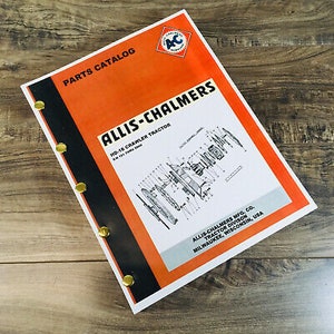 Allis Chalmers Hd16A Hd16Fc Hd16Gc Crawler Tractor Parts Manual Book Sn 101-5900