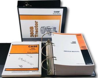 Case International 380B Tractor Service Manual Parts Catalog Set Repair Shop Set