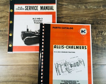 Allis Chalmers H3 H-3 Hd3 Hd-3 Crawler Tractor Service Parts Manual Repair Shop