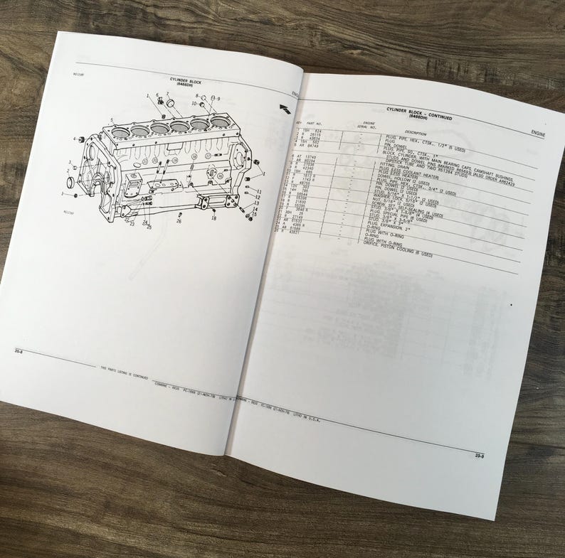 Parts Manual for John Deere 6620 Combine Assembly Schematics Catalog 2