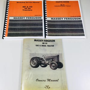 Zestaw części zamiennych do ciągnika Massey Ferguson MF50 MF-50 Instrukcja obsługi dla właścicieli sklepów