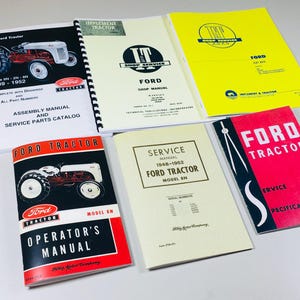 Lot 6 Ford 8N Tractor Manuals Shop Operators Parts Catalog Service Repair Owner