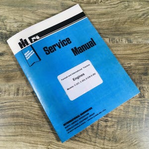 International 3616 H30A H30B H30Bf Loader Tractor Engine Service Overhaul Manual