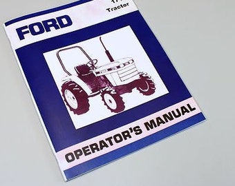 Ford New Holland 1715 Tractor Owners Operators Manual Maintenance Diesel New