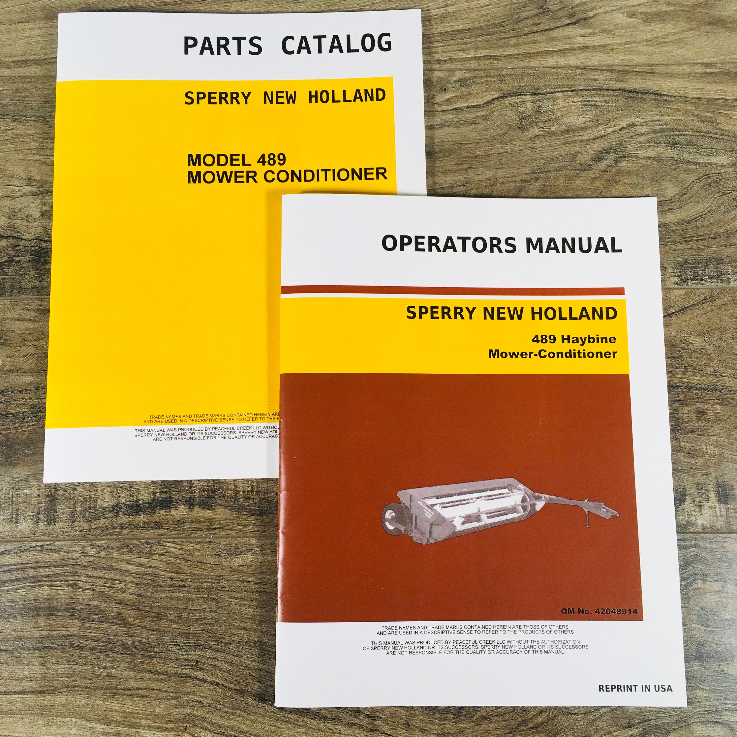 Sperry New Holland 489 Haybine Mower Conditioner Operators Parts