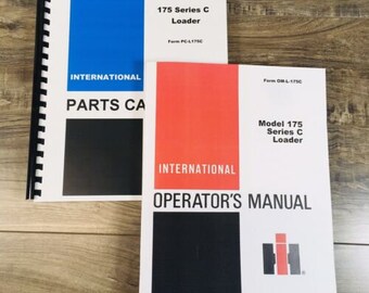 International 175C Crawler Loader Tractor Parts Operators Manual 175 Series C