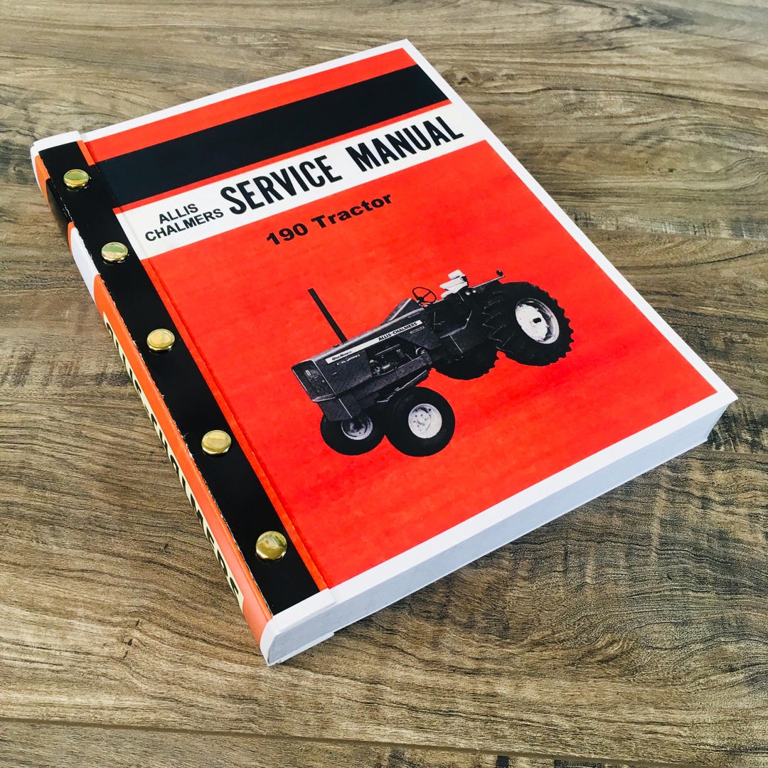 ALLIS CHALMERS 190 XT SERVICE MANUALS PDF visual data 2