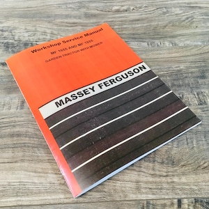 Massey Ferguson 1655 1855 Garden Lawn Mower Tractor Service Manual Repair Shop