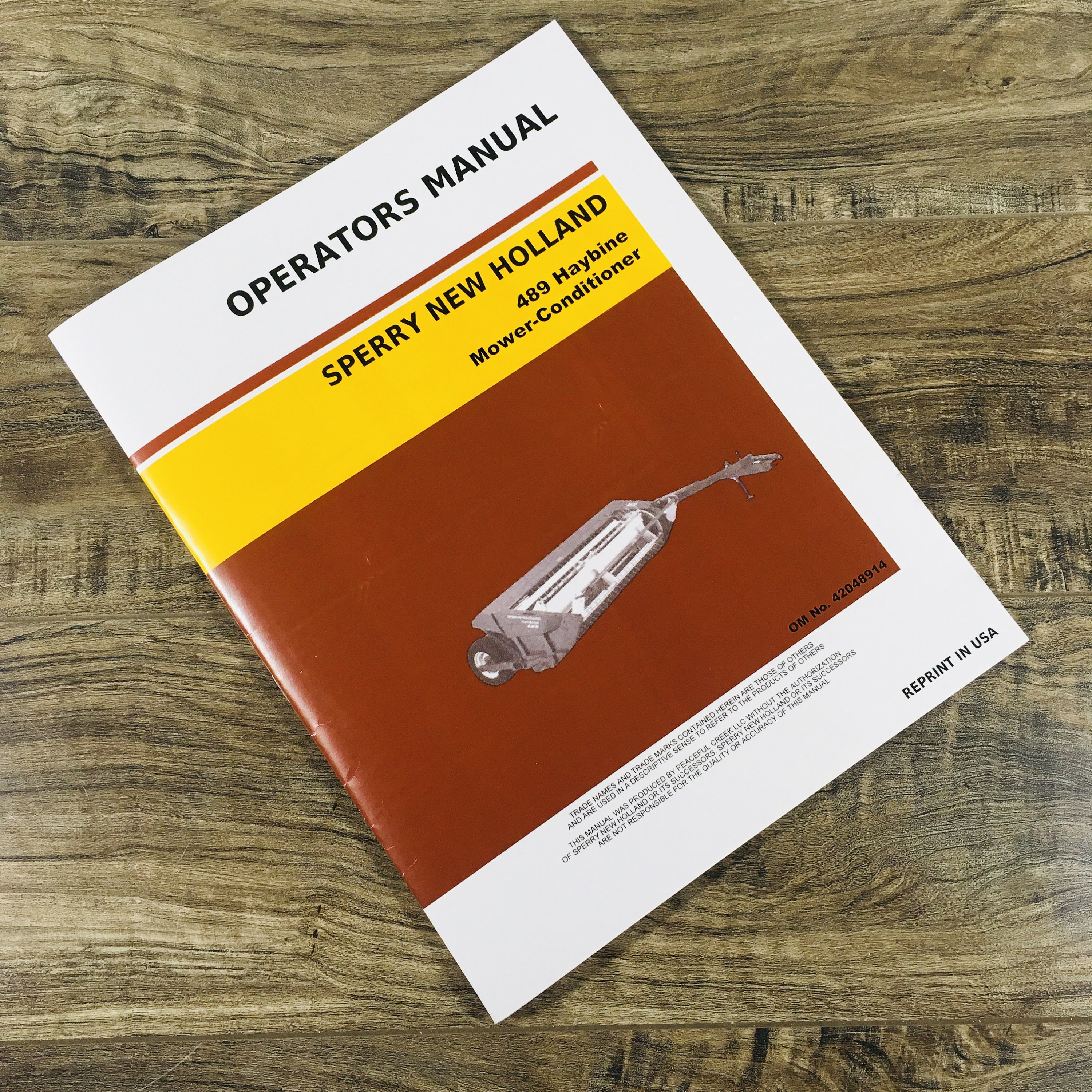 New Holland 489 Haybine Mower Conditioner Operators Owners Manual