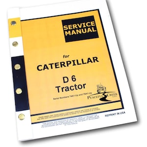Caterpillar D6 D6C Crawler Tractor Dozer Service Repair Manual 74A1 Up 76A1 Up