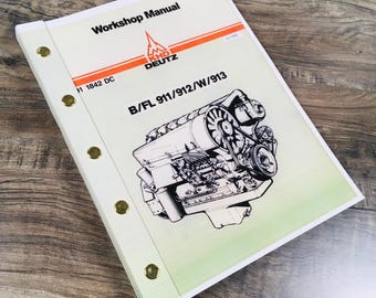 Deutz F6L911 Bf6L912 F3L913 Diesel Engine Service Repair Workshop Manual Shop