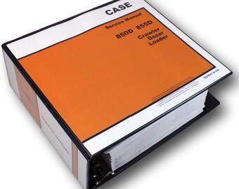 Manuale tecnico di assistenza per caricatore bulldozer cingolato Case 850D 855D - Raccoglitore per officina di riparazione
