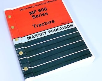 Massey Ferguson Mf600 600 Series Tractor Service Repair Manual Workshop Shop
