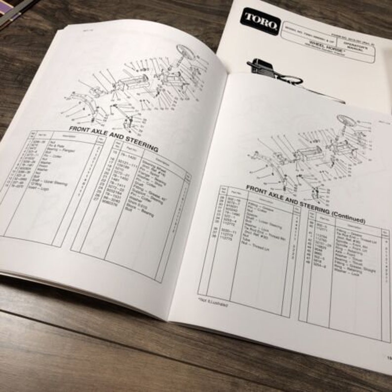 Wheel Horse 520H Toro Tractor Service Parts Operators Manual Set Repair