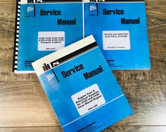 International 4140 4150 Compact Skid Steer Loader Service Manual Set Repair Shop