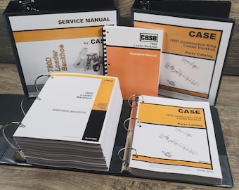 Case 780D Backhoe Loader Service Manual Parts Catalog Operators Owners Set Shop
