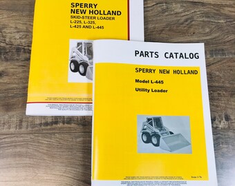 Set New Holland L445 Skid Steer Loader Service Parts Manuals Shop Repair Catalog
