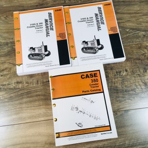 Case 350 Crawler Tractor Dozer Service Repair Manual Parts Catalog Shop Books
