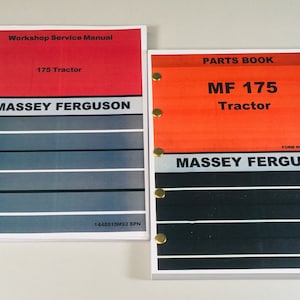 Massey Ferguson Mf 175 Tractor Service Repair Manual Parts Catalog Workshop Set