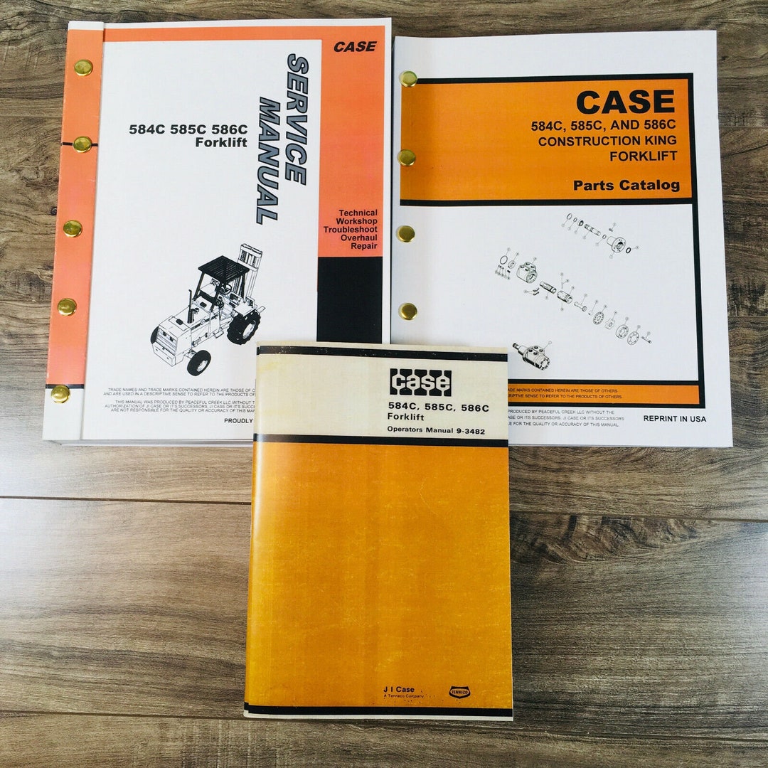 Case 584C 585C 586C Forklift Service Manual Parts Catalog Operators ...