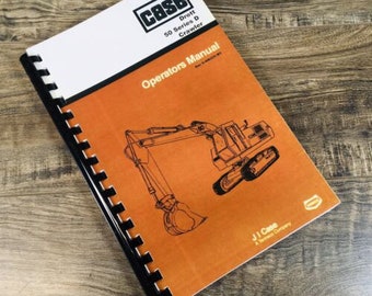 Case Drott 50 Series D 50D Crawler Excavator Operators Manual Owners Maintenance