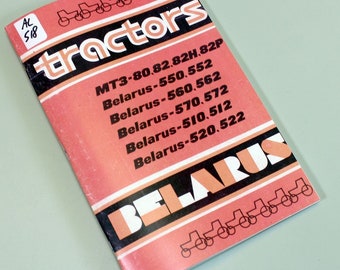 Belarus 510 512 520 522 550 552 560 562 570 572 Tractor Owners Operators Manual