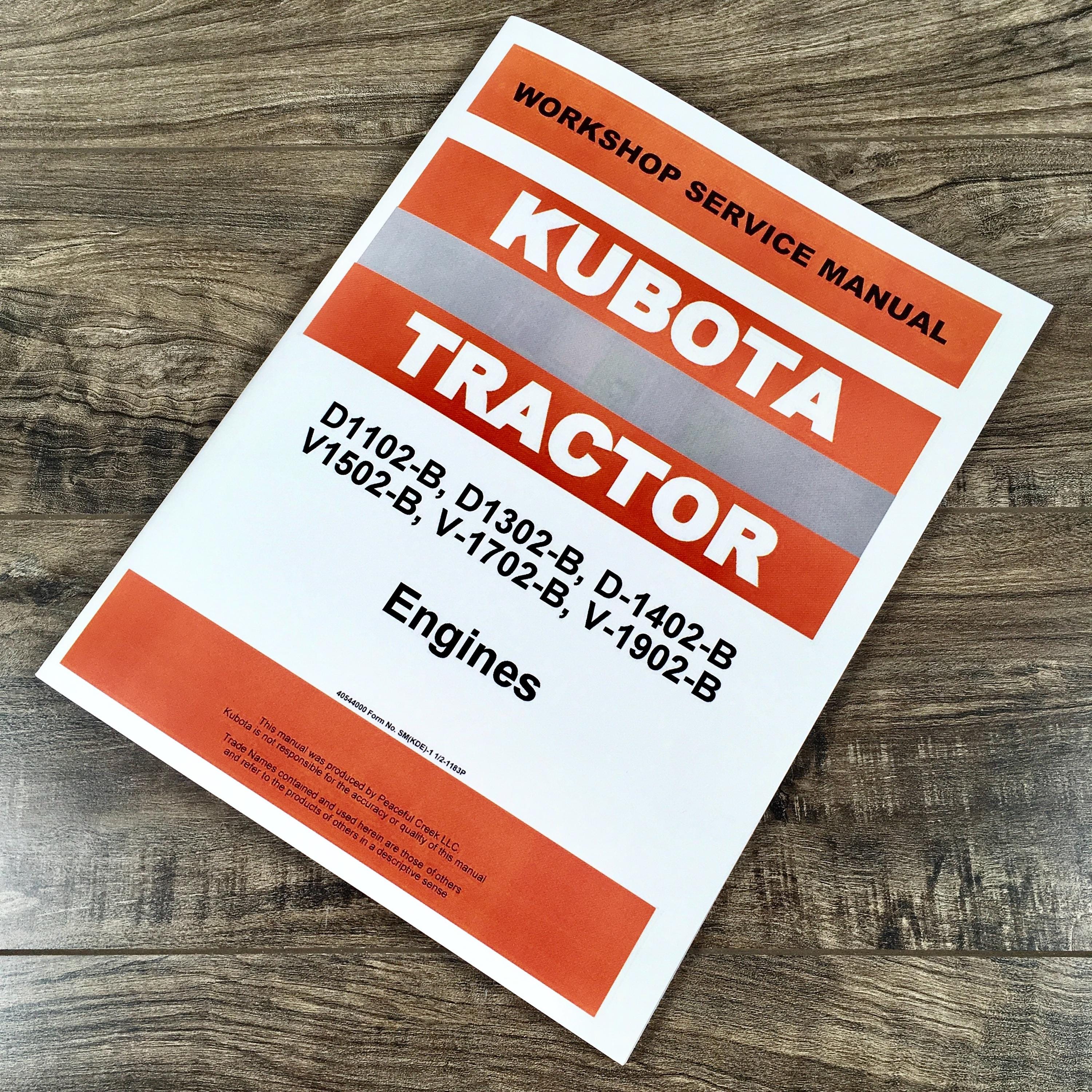 Kubota WSM ワークショップマニュアル ディーゼルエンジン WSM Kubota Workshop Manual | eBay
