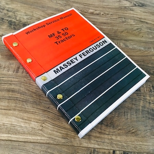 Massey Ferguson Mf-35 T0-35 Mf-50 Tractor Service Repair Manual Technical Book