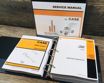 Case W24C Articulated Loader Service Manual Parts Catalog Repair Shop Technical