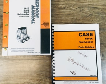 Case 1816C Uni-Loaders Service Manual Parts Catalog Repair Shop Book Set