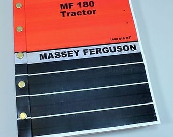 Massey Ferguson 180 Tractor Service Repair Shop Manual Technical Workshop Mf180