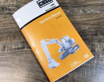 Case 688 Excavator Operators Manual Owners Book Maintenance Adjustments More