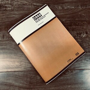 May include: A brown and white Case 85C and 85CL backhoe manual. The manual has the title "Case 85C and 85CL Backhoe for 85C and 85C W/4"