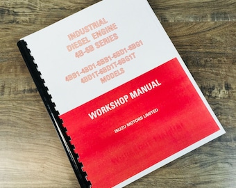 Isuzu 6Bb1 6Bd1 Industrial Diesel Engine Service Manual Repair Shop Technical