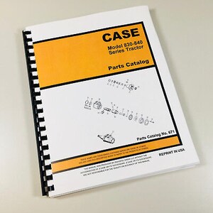 Koffer 830 840 Serie Traktor Teile Handbuch Katalog Montagenummern Explosionsansichten